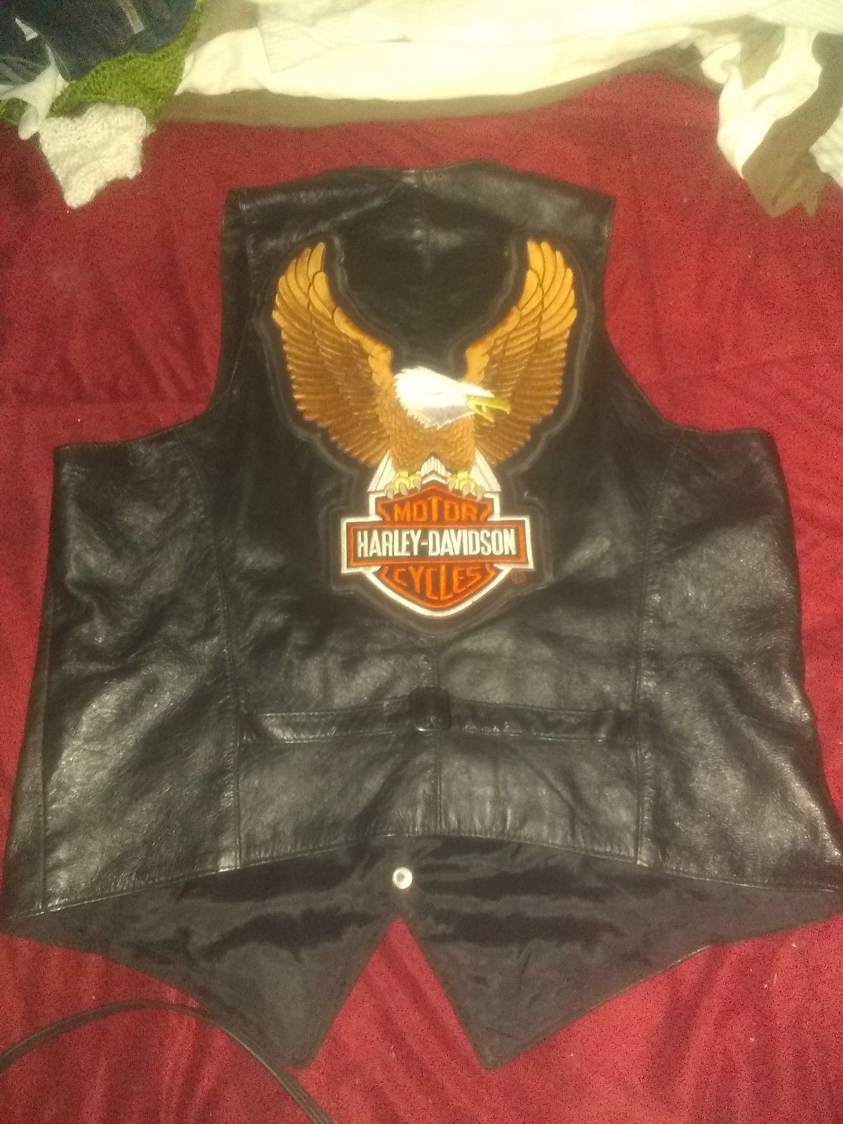 Genuine leather Harley-Davidson vest