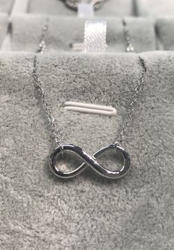 Sterling Silver infinity Pendant with adjustable 16-18” Chain