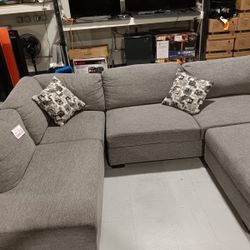 Grey L- sectional