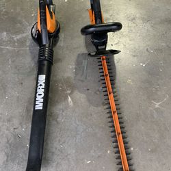 Hedge Trimmer And Leaf Blower