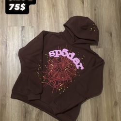 Brown Sp5der Hoodie