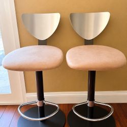 Set Of 2 Adjustable Swivel Bar Stools