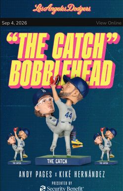 Dodgers The Catch Bobblehead