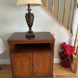 Cute antique furniture with lamp