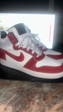 Nike High-Top Sneakers White Red size 9.5mens