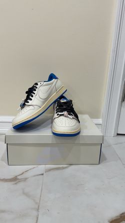 Nike Air Jordan 1 Low White Blue Sneakers