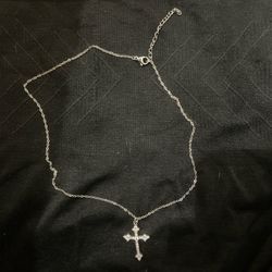 Silver cross necklace