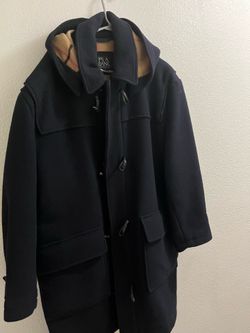Navy Jos A Banks Duffle Coat