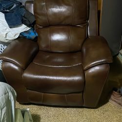 Almost Like New Leather Recliner 