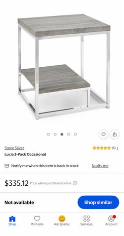 Steve Silver Lucia End Table with Lower Shelf