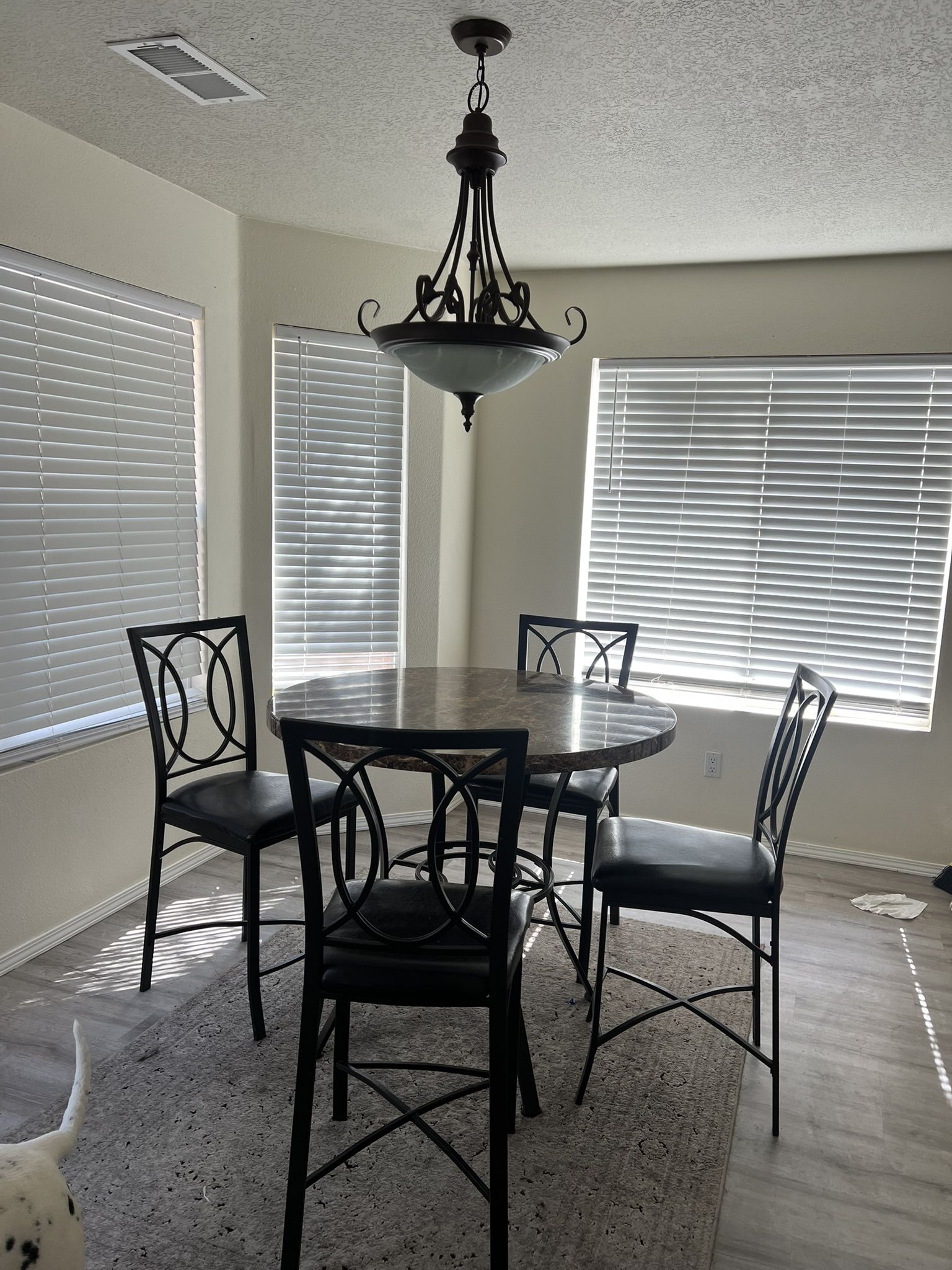Durable Stone Like Dining Kitchen Table