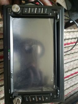 Touch screen car stereo with GPS, Bluetooth, SD, USB.