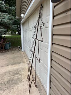 Wrought iron outdoor Christmas tree
