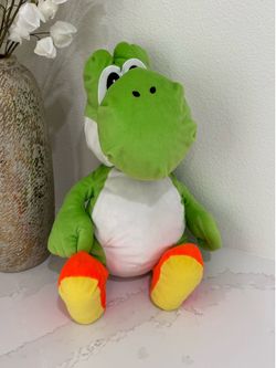 Children’s Stuffed Animal Nintendo Super Mario Yoshi Plush Cuddle Pillow. 22 inches