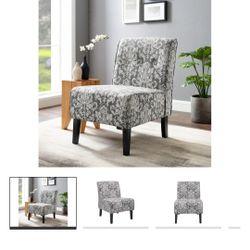 Upholstered Chair with Black Finish
