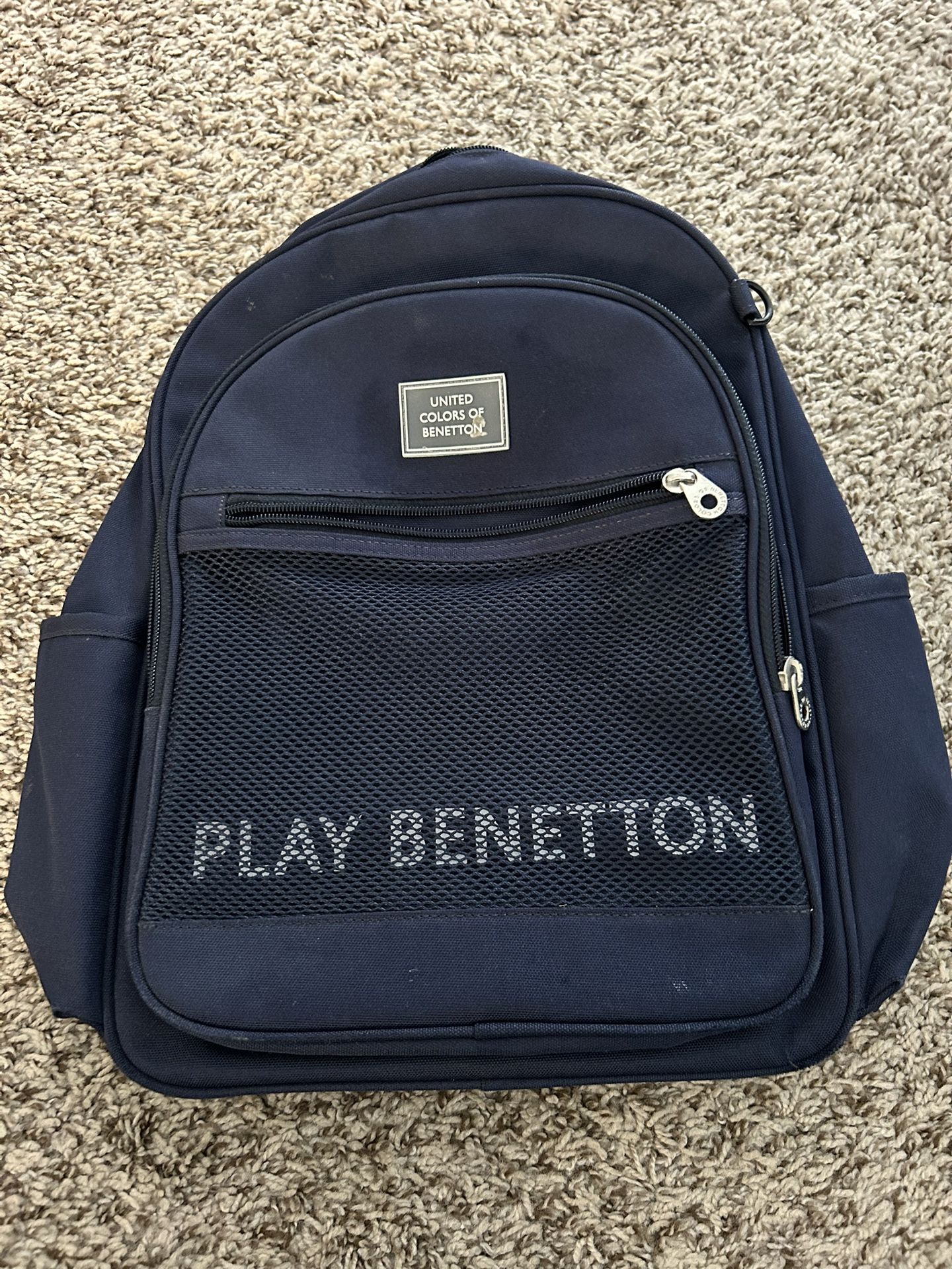 United Colors of Benetton Kids Light Weight Nylon Backpack Adjustable Straps
