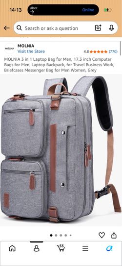 3 in 1 Laptop Bag, 17.3 inch Computer