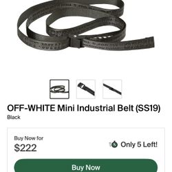 OFF-WHITE black Mini Belt 