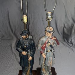 1971 Dunning Industries Vintage Soldier Lamps