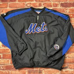Majestic New York Mets Half Zip Windbreaker 