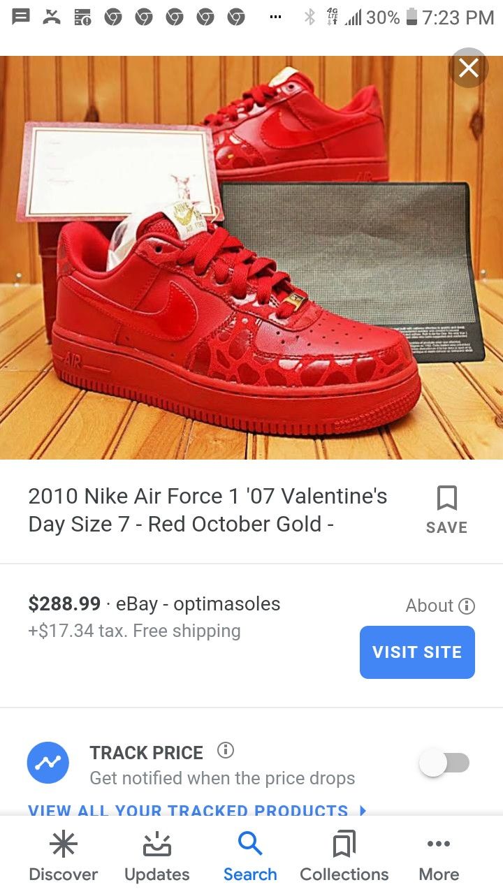Nike air force Valentine's Day sz