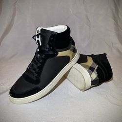 Burberry Check High Top Sneakers