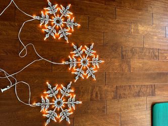 Triple snowflakes Christmas lights set