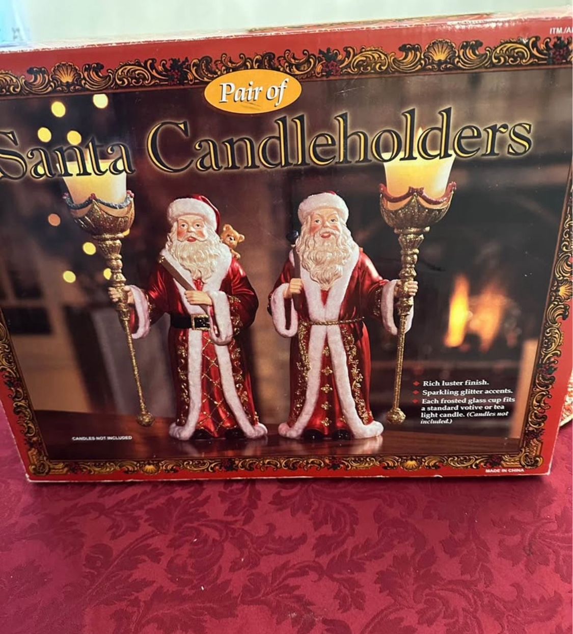 Santa Candle Holders