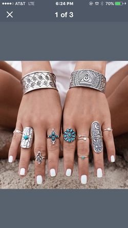 Nine piece ring Set