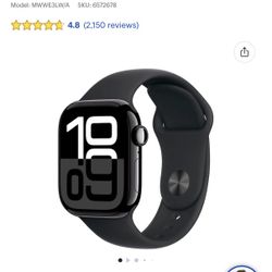 Apple Watch Series 10 42mm Jet Black GPS