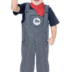 Train Engineer Conductor EUC Halloween Costume Size 4-8