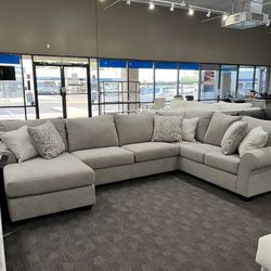 New Tan Beige Sectional Couch 