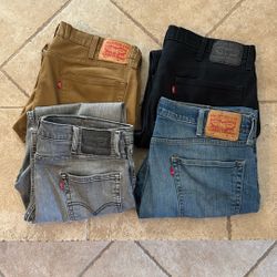 4 Pairs Of Levi’s 513 Jeans Size 38x30