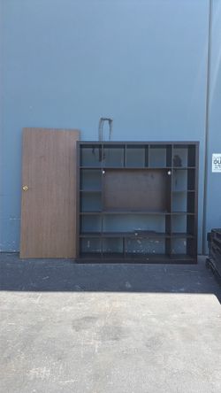 IKEA shelves and office door