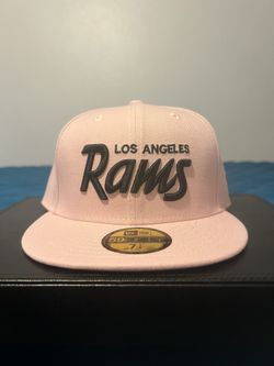 Los Angeles Rams New Era 59fifty Fitted (7 1/8 , 7 1/4 , 7 1/2) Script PINK Brand New 