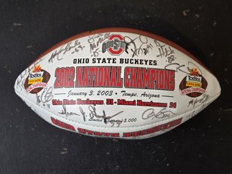 Ohio State Buckeyes Autographed 2002 National Champs Football