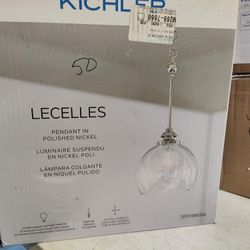 Kichler Lecelles Pendant Light Fixture In Polished Nickel