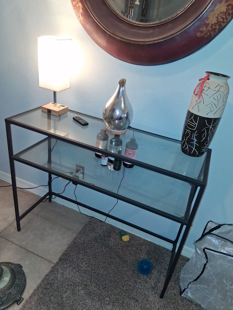 Hallway Glass Shelf Table