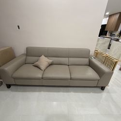 Sofa and leather chairs