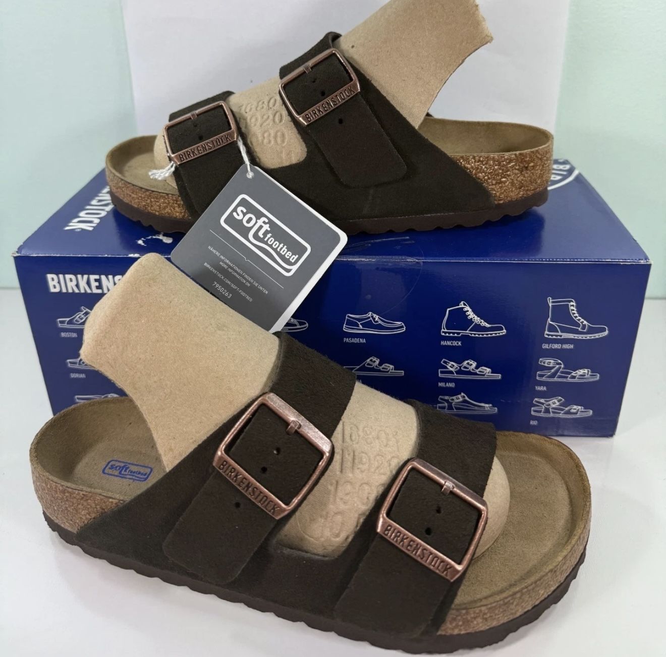 Birkenstock regular fit soft footbed sandals - size 38 (women’s size 7-7.5/ men’s size 5)