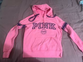 Pink zip up hoodie small woman