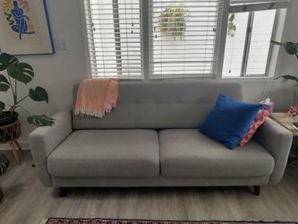 Gray fabric sofa