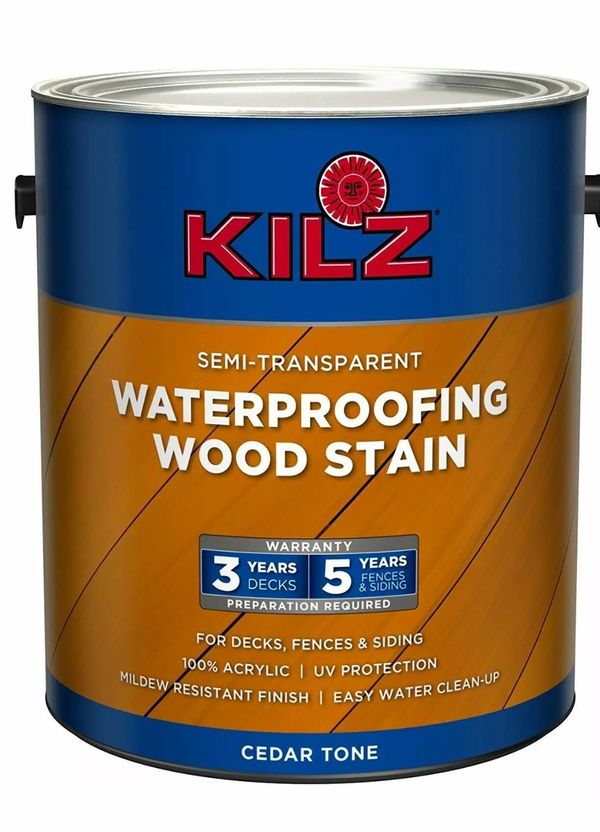 KILZ Chocolate SemiTransparent Exterior Wood Stain, 1 Gallon for Sale