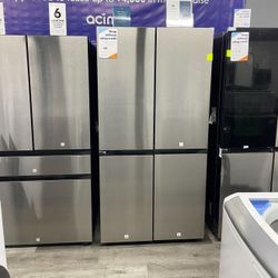 Samsung - Bespoke 29 Cu Ft Flex 4-Door French Door Refrigerator With Beverage Center In Stainless Steel 🩶