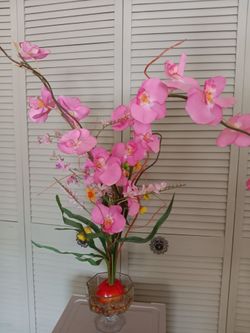 Artificial Pink Orchid Floral Arrangement