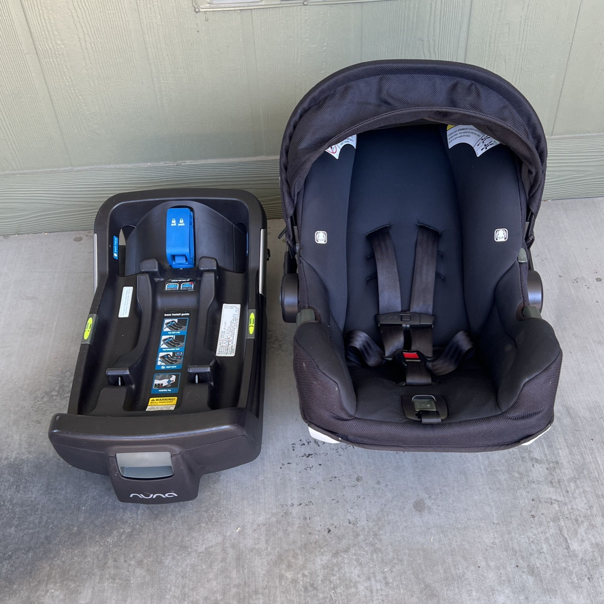 NUNA Pipa Car Seat and Base with Stabilizer bar