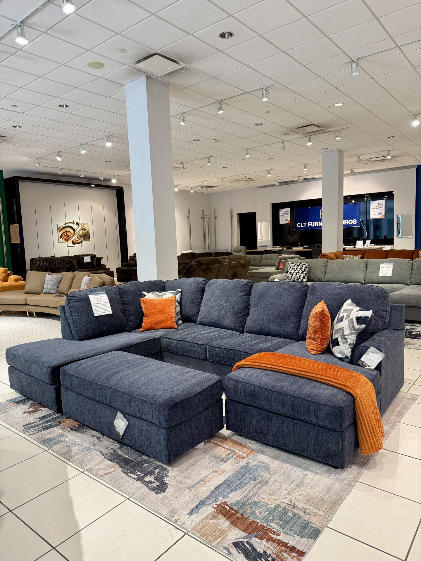 Double Chaise U-Sectional Couch 🦋Albar Place by Ashley 🏡