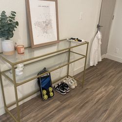 Console/Entry Way Table - Glass/Gold