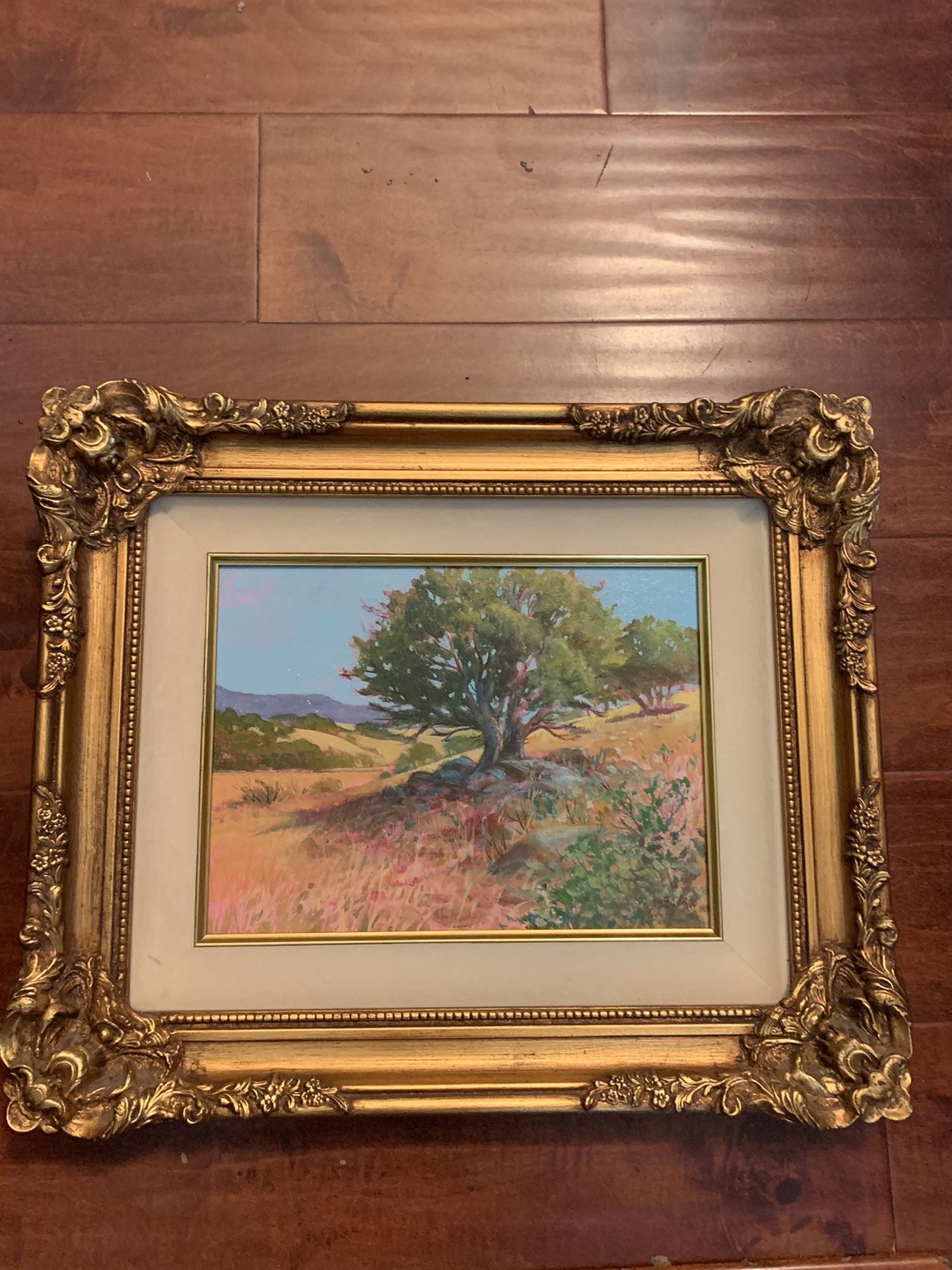 VTG 90’s Framed Oil Painting Landscape Fall Signed By Artist Nan S. Fowler