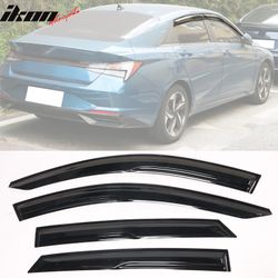 Fits 2021-2023 Hyundai Elantra Sedan Mugen Style Tape-On 4PCS Window Visors Acrylic